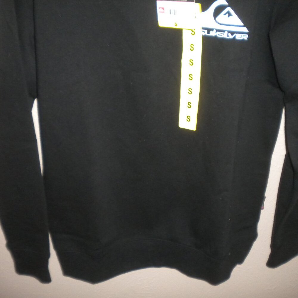 Quiksilver Men's Size Small Black Crew Neck Sweatshirt NWT - Picture 4 of 5